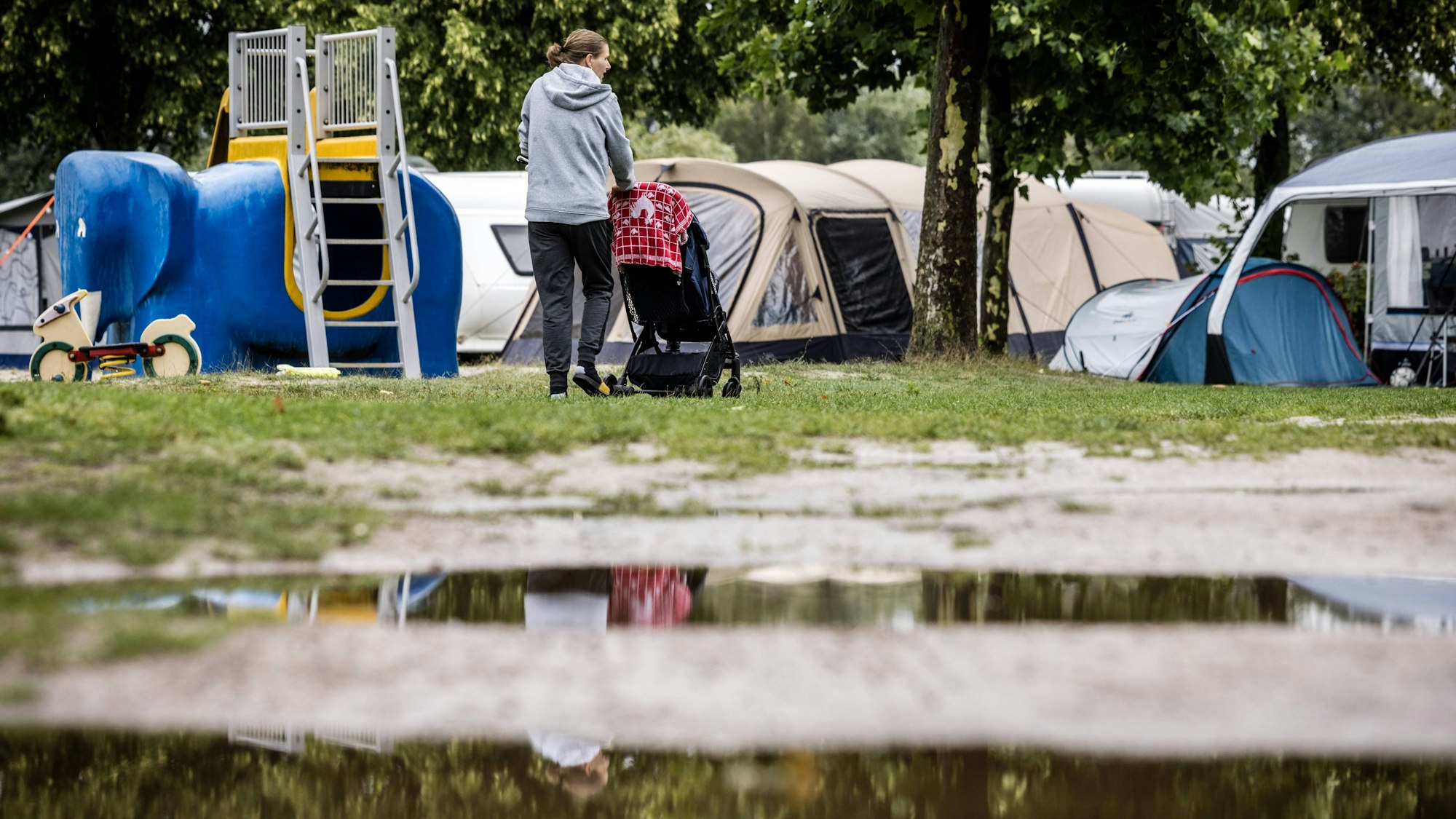 Das Foto zeigt einen Campingplatz in der niederländischen Gemeine Eersel.