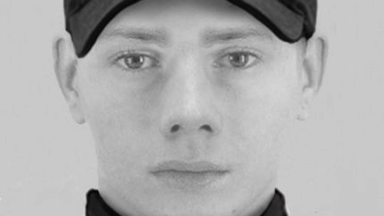 Phantombild eines Mannes mit schwarzer Kappe.