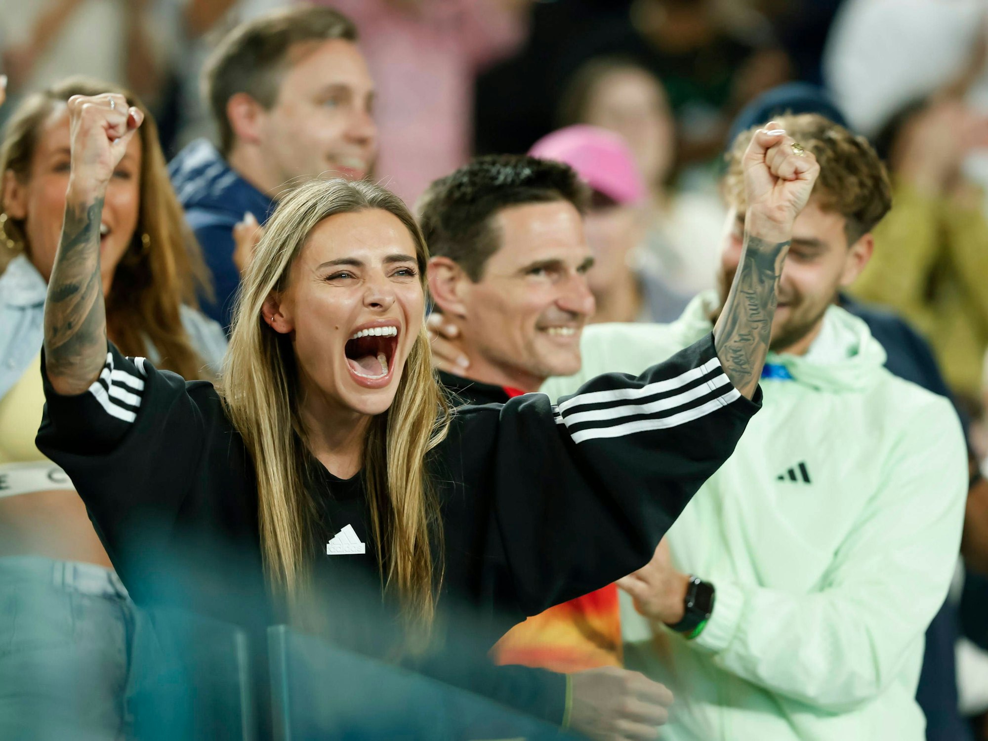 Sophia Thomalla jubelt über den Sieg ihres Freundes Alexander Zverev.