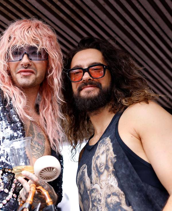 Bill und Tom Kaulitz auf dem Kölner CSD.