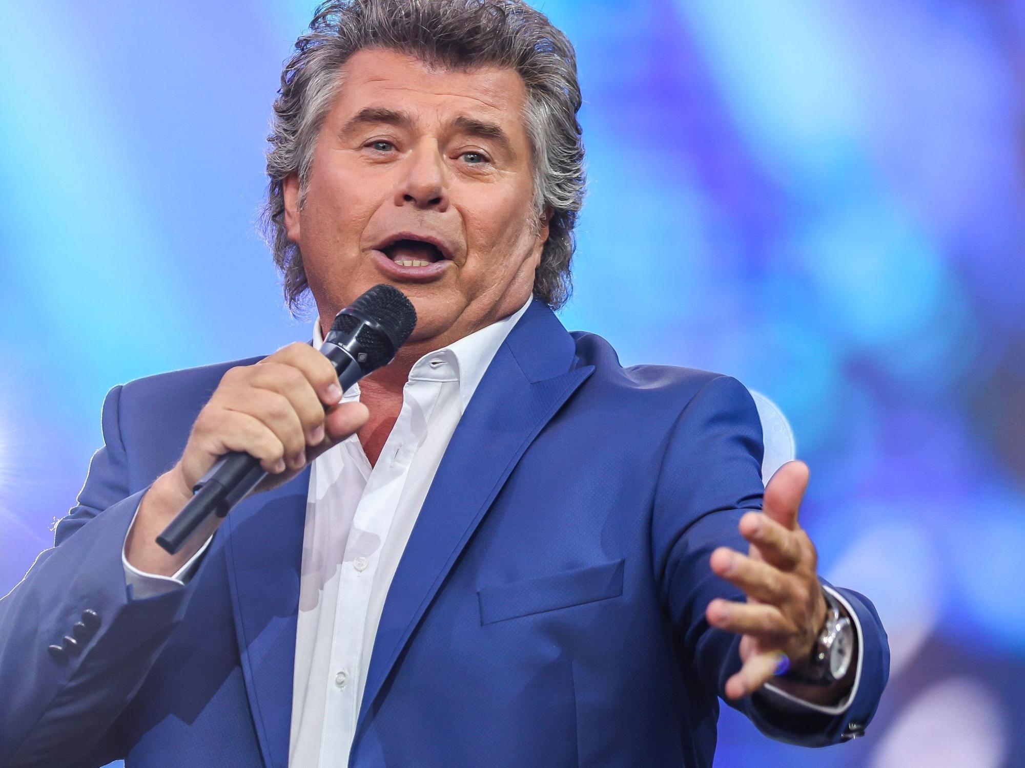 Sänger Andy Borg im Juli 2022 in Leipzig während der Show „Das große Schlagercomeback“ auf der Bühne.