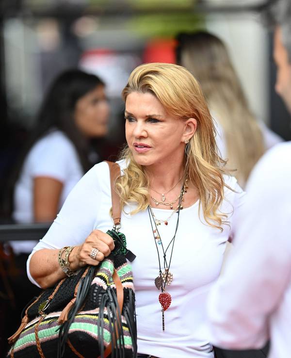 Corinna Schumacher an der Rennstrecke in Spa.