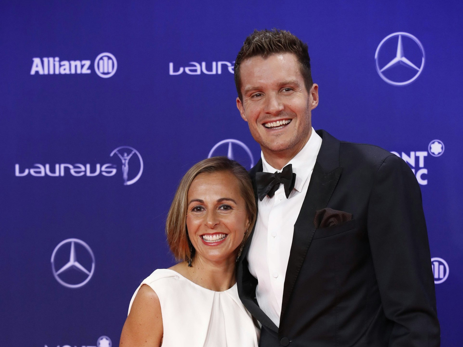 Jan Frodeno mit Ehefrau Emma Snowsill bei der Verleihung der Laureus World Sports Awards 2017