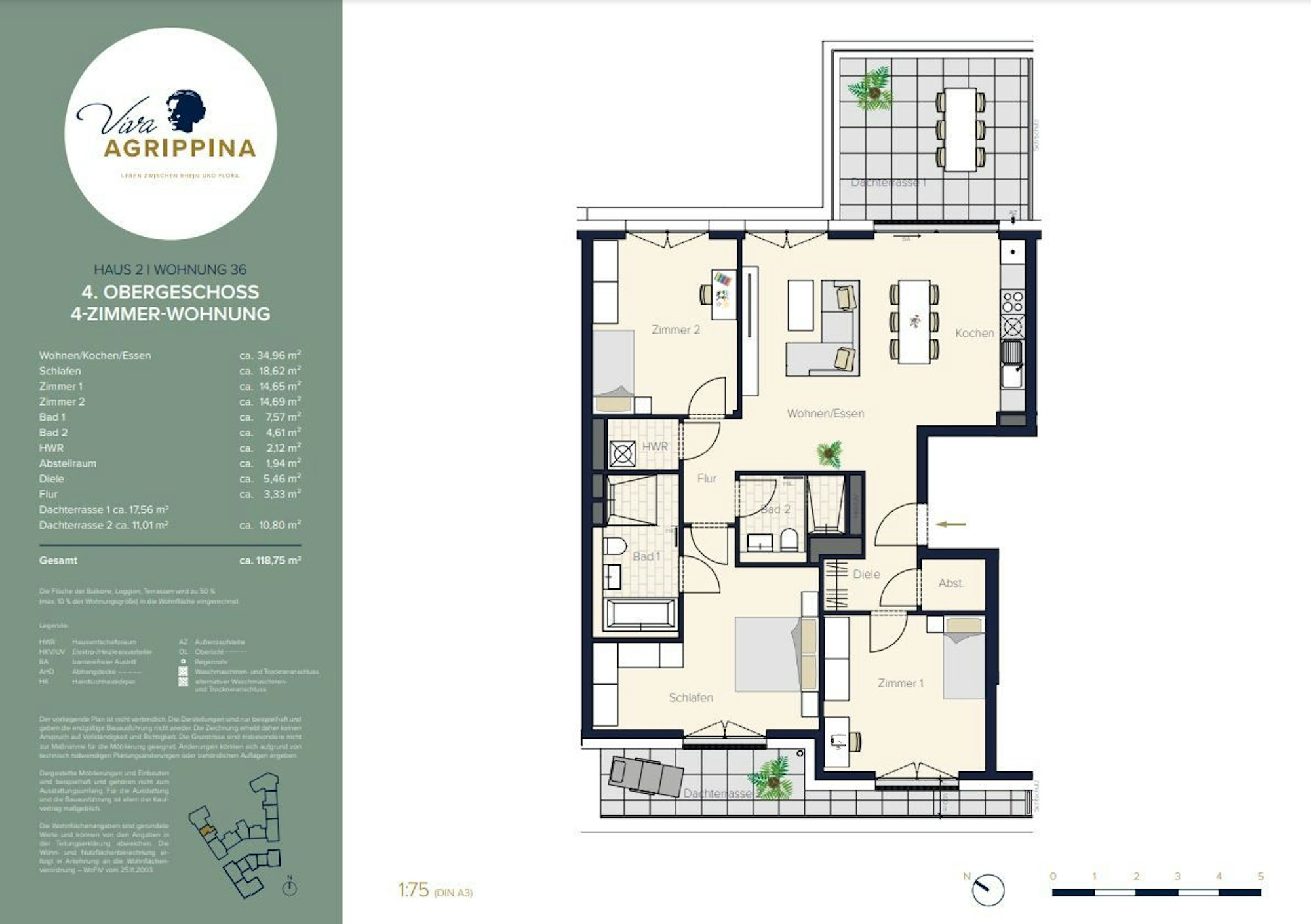 Viva Agrippina Grundriss Wohnung 2.36.