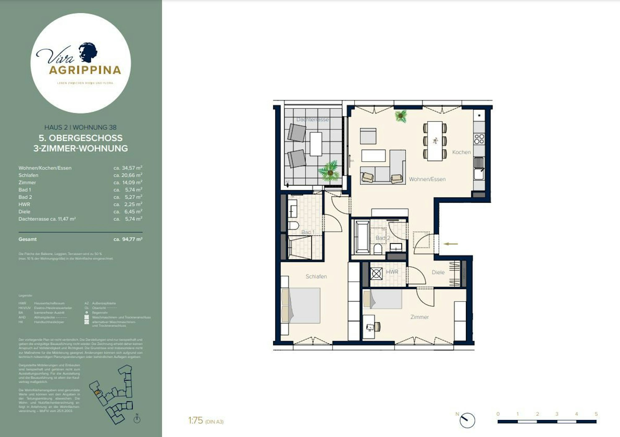 Viva Agrippina Grundriss Wohnung 2.38