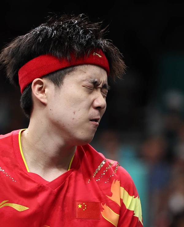Tischtennis-Spieler Wang Chuqin.