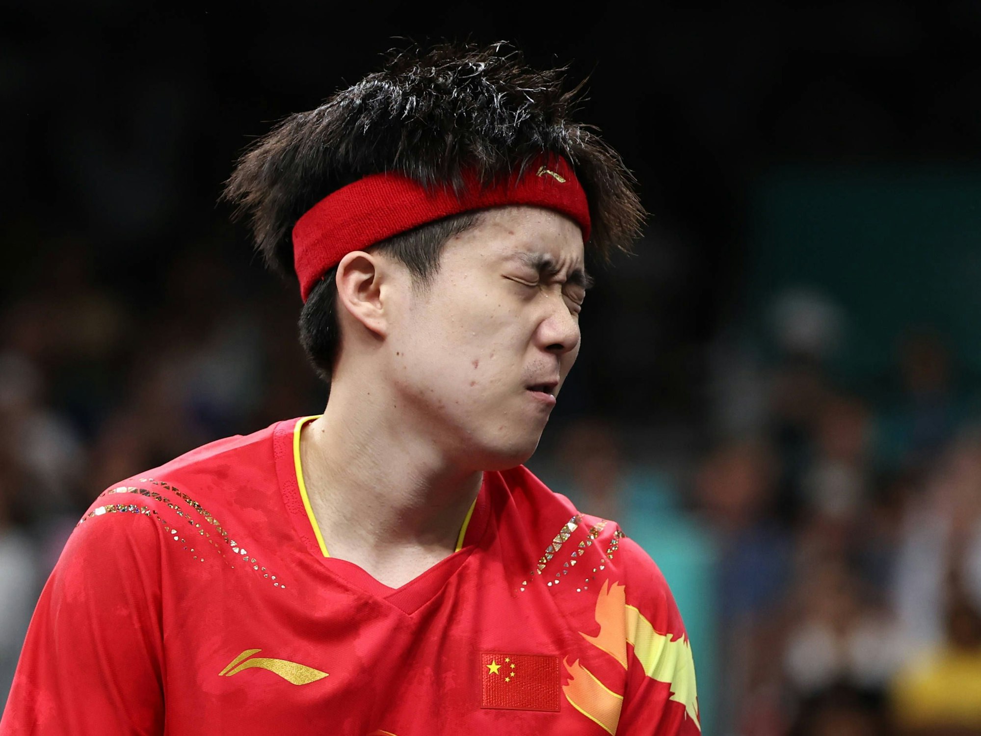 Tischtennis-Spieler Wang Chuqin.