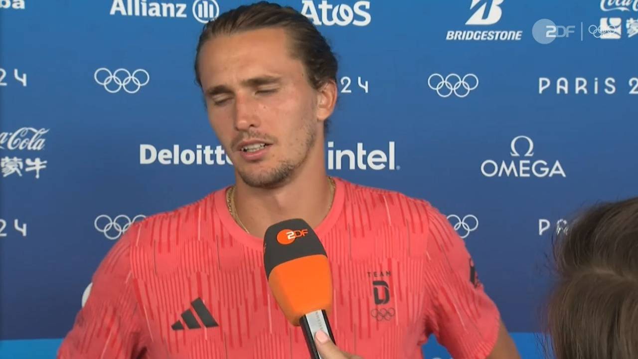 Alexander Zverev im ZDF-Interview bei Olympia am 1. August 2024.