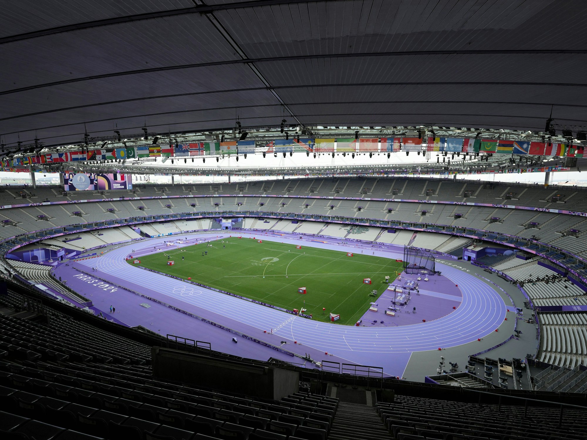 Das Stade de France von innen am 2. August 2024.