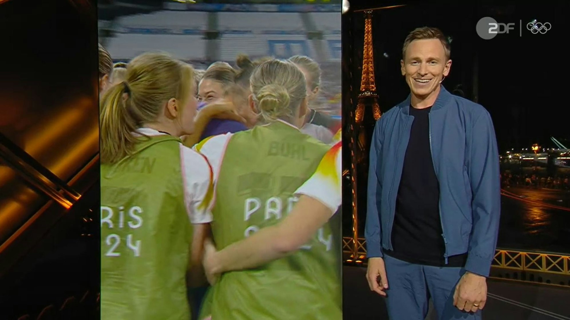 Jochen Breyer bei der ZDF-Übertragung zu Olympia am Samstagabend (3. August 2024).