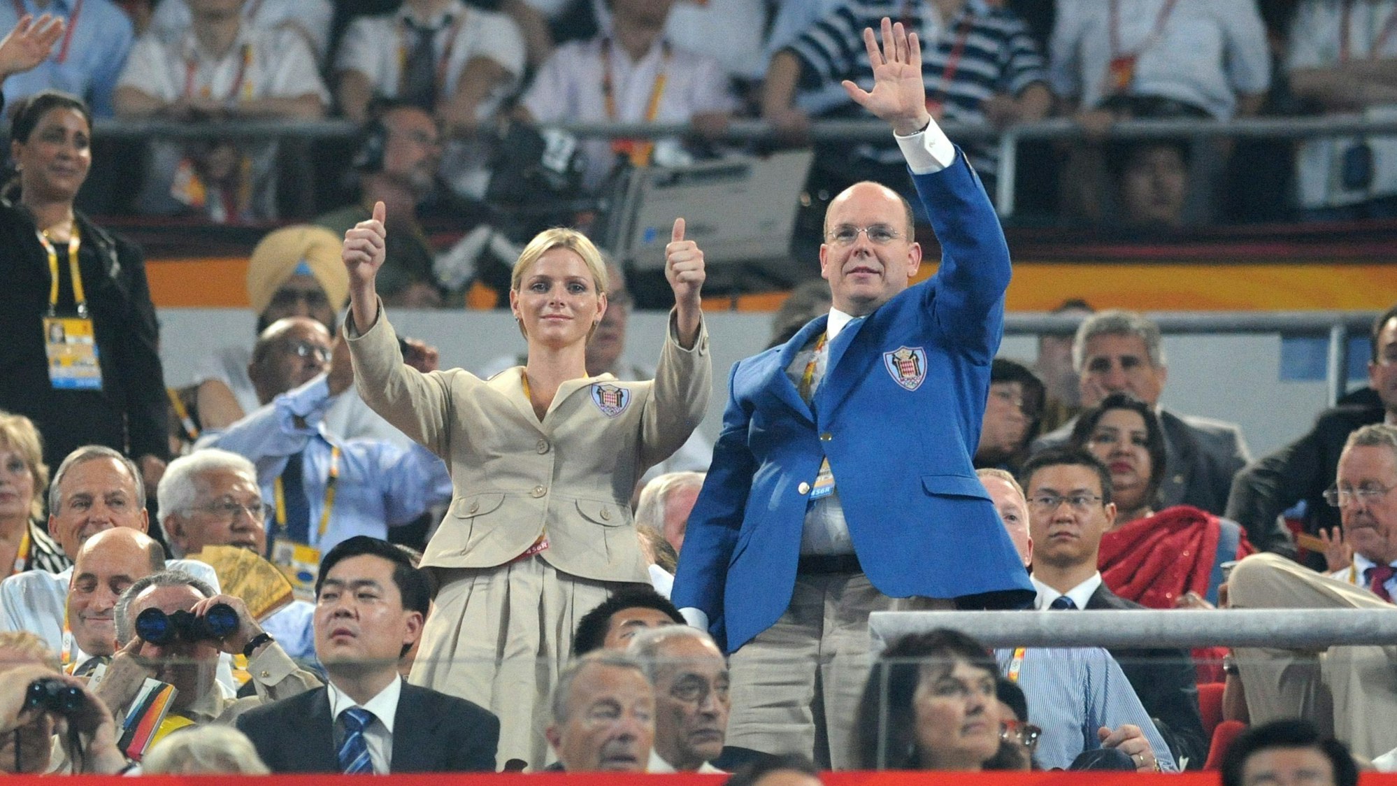 Als offizielle Freundin von Albert II. von Monaco war Charlene 2008 auch an seiner Seite, als der Fürst die Spiele in Beijing vor Ort verfolgte.