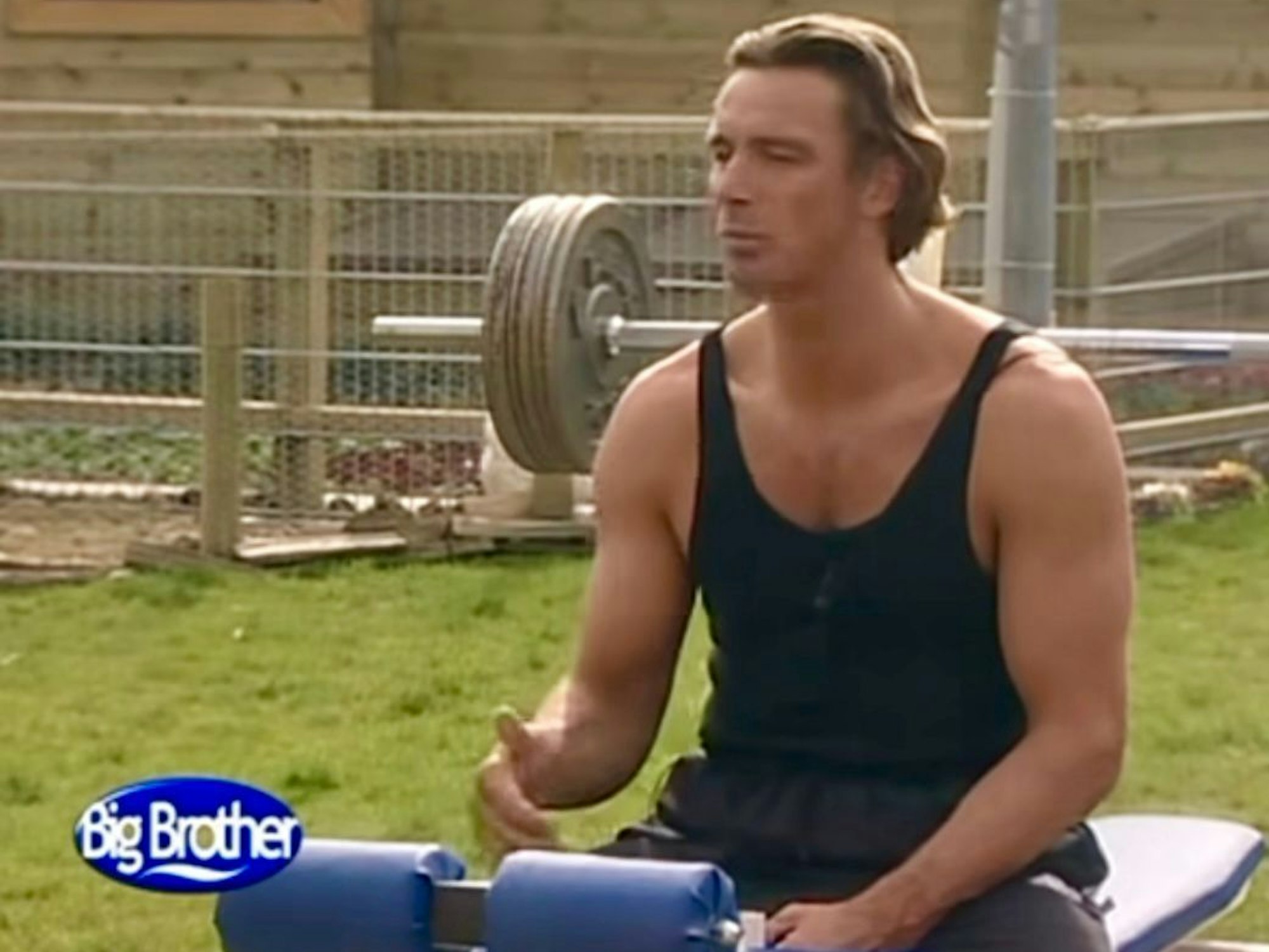 Jürgen Milski im Big-Brother-Haus während der ersten Staffel der TV-Show im Jahr 2000.