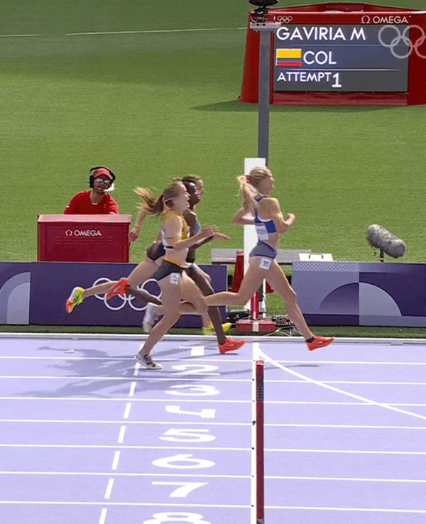 Olivia Gürth jubelte bei ihrem Olympia-Vorlauf zu früh.