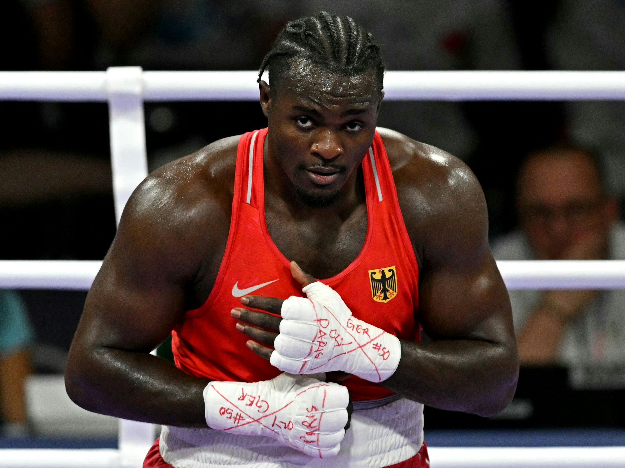 Nelvie Tiafack im Ring.