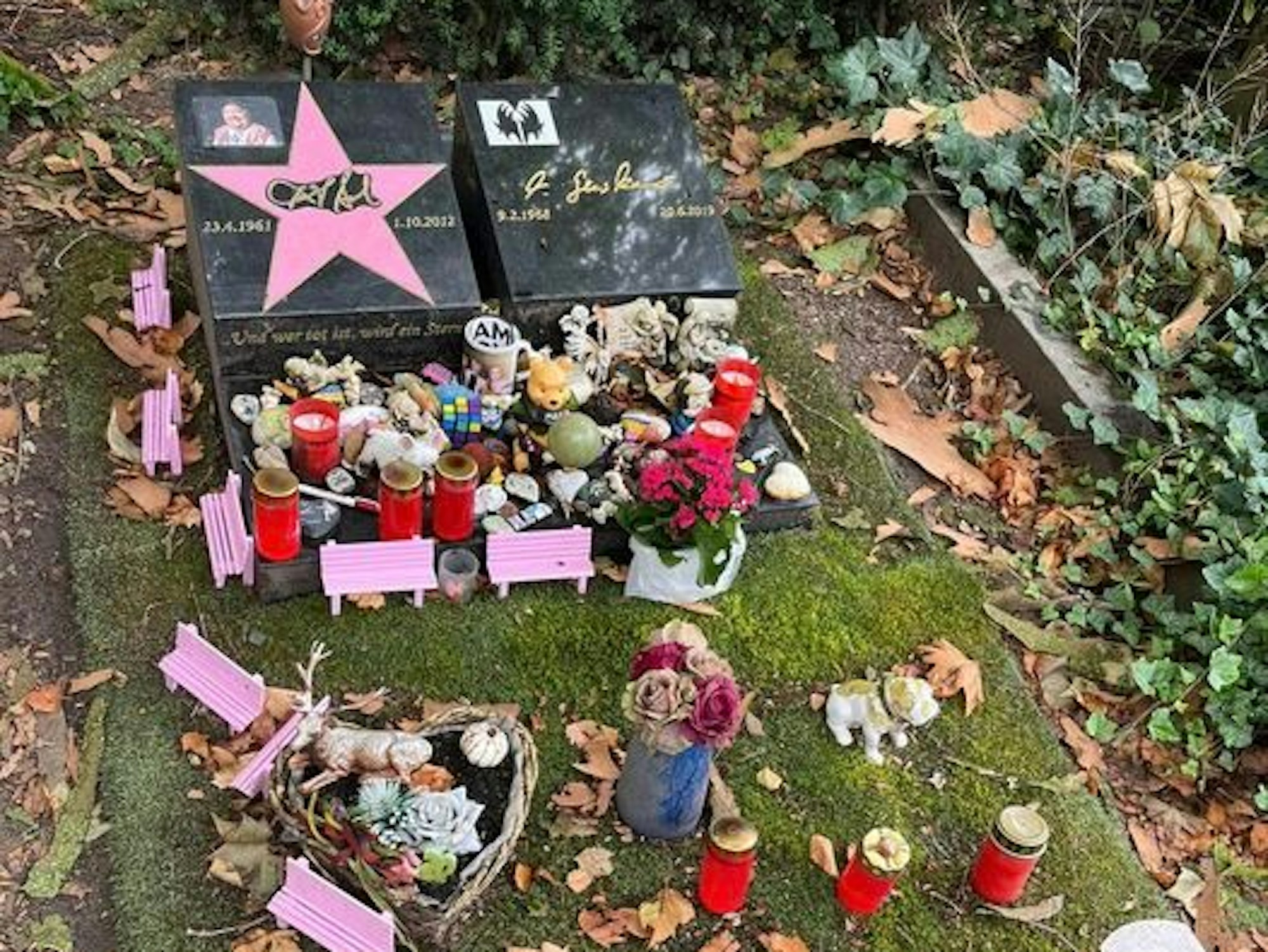 Das Grab von Dirk Bach (†51) auf dem Melaten-Friedhof