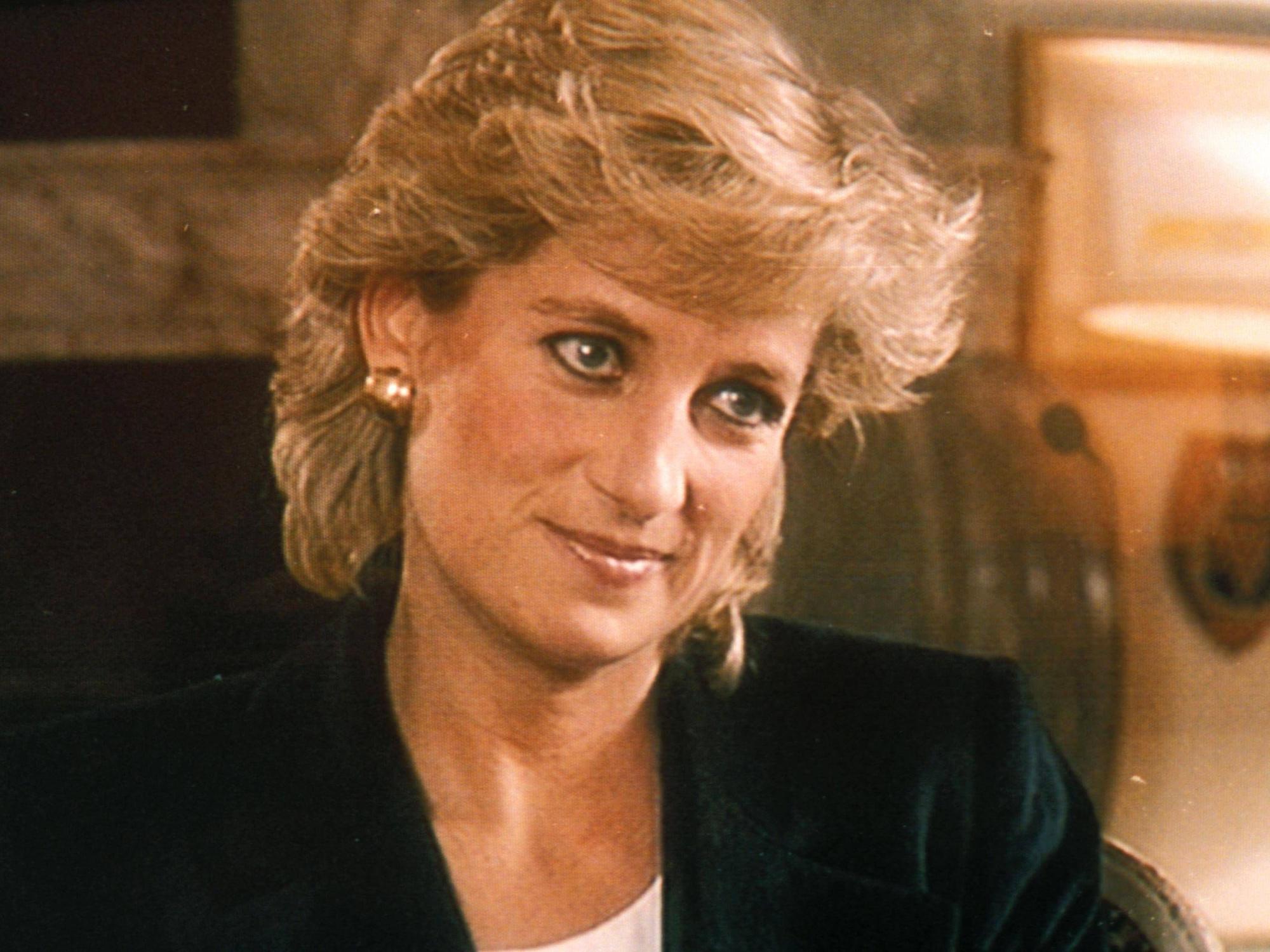 Prinzessin Diana während eines TV-Interviews.
