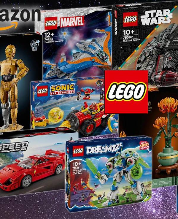Lego Sets wie Lego Star Wars dunkler Millennium Falke, C-3PO, Lego Technic Koenigsegg und McLaren P1, Lego Speed Champions, Lego DreamZzz, Lego, Lego Speed Champions, Icons Chrysantheme, Lego Sonic und Lego Marvel Guardians of the Galaxy Milano.