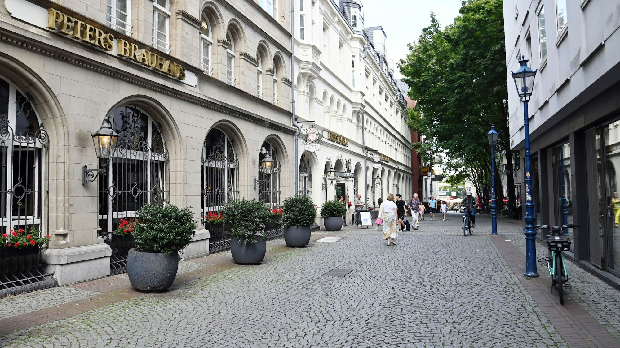 Die Mühlengasse mit Peters Brauhaus