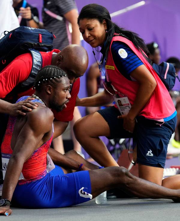 Leichathlete Noah Lyles muss medizinisch behandelt werden.
