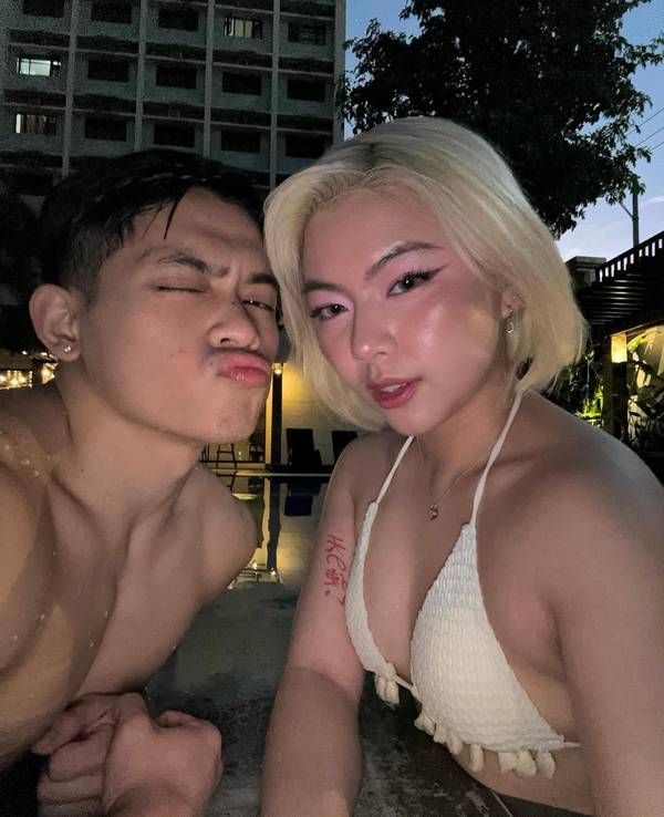 Instagram-Post von philippinischen Turner Carlos Edriel Yulo gemeinsam mit seiner Freundin Chloe Anjeleigh San Jose.