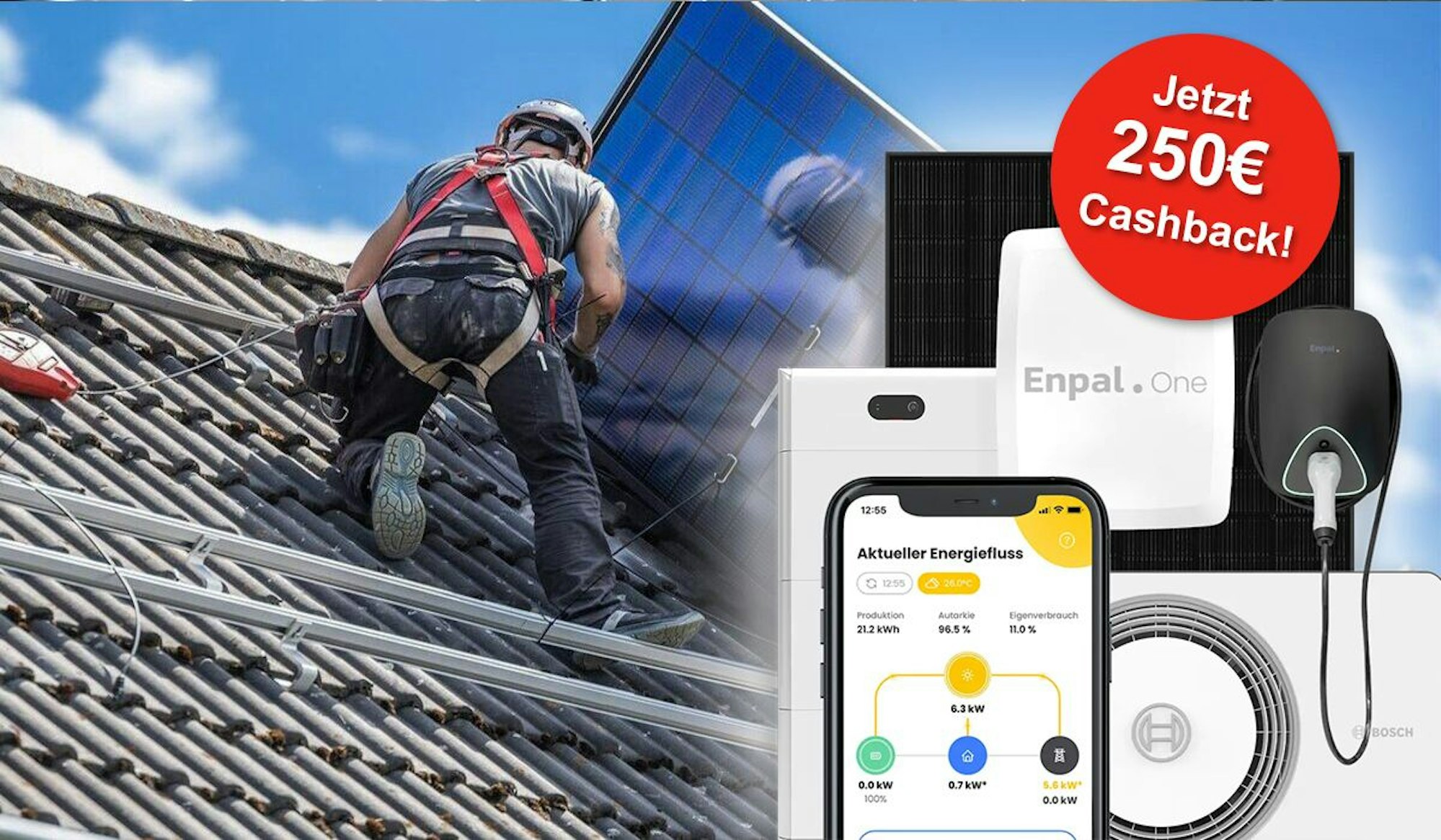 Enpal Solaranlagen mit 250€ Cashback Dein Weg zur nachhaltigen Energiezukunft inkl. 100% Rundum-Sorglos-Paket