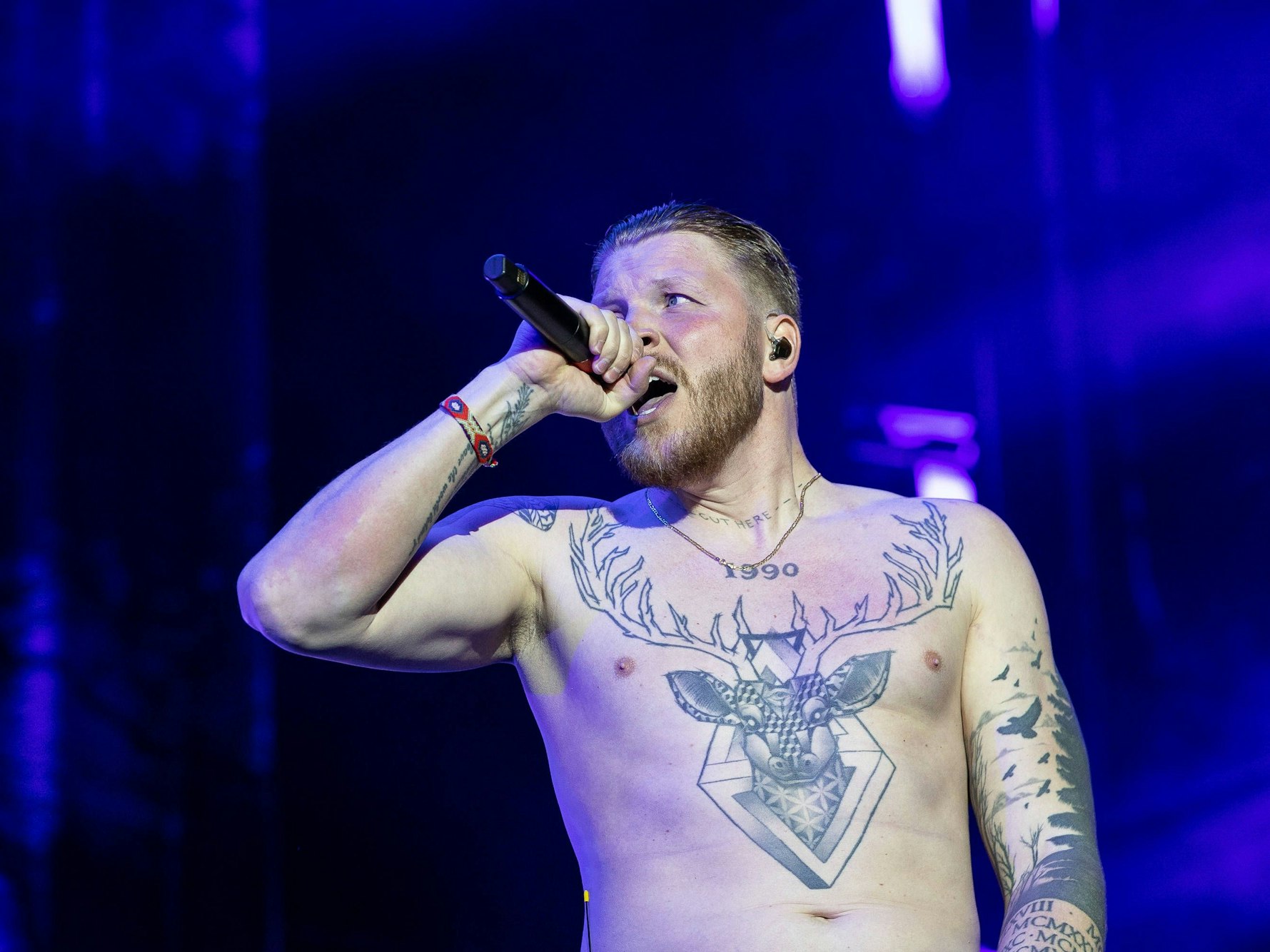 Rapper Finch, hier beim Rock am Ring 2023 auf der Bühne.