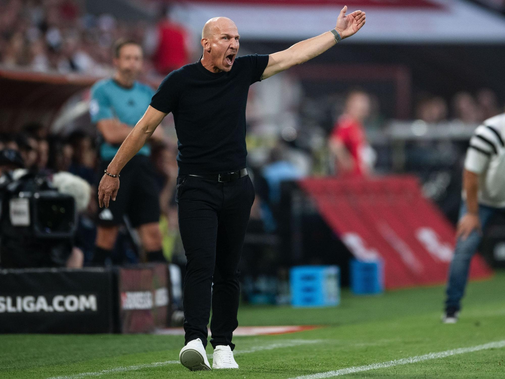 Kölns Trainer Gerhard Struber gestikuliert an der Seitenlinie beim Duell mit dem Hamburger SV.