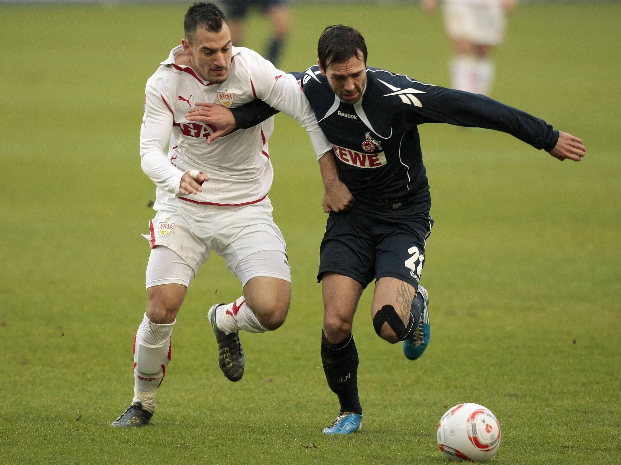 Timo Gebhart (l.) und Fabrice Ehret im Zweikampf.