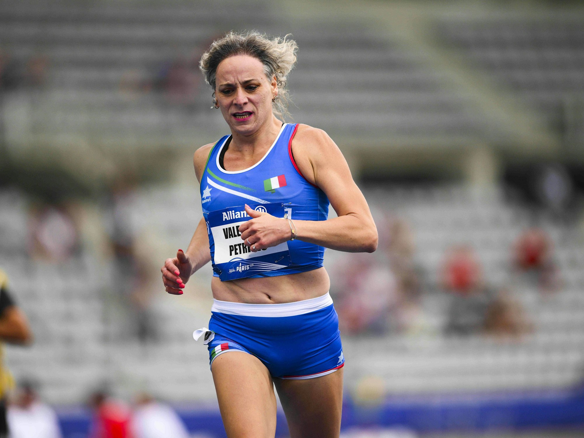 Transgender-Athletin Valentina Petrillo am Laufen.