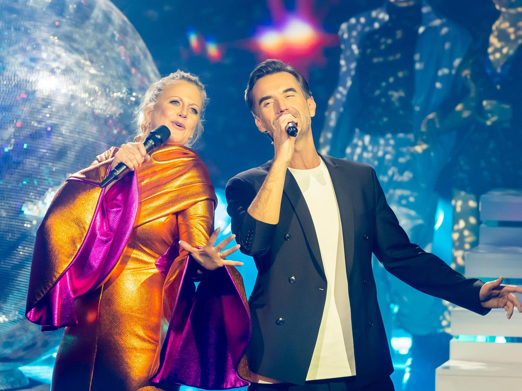 Barbara Schöneberger und Florian Silbereisen (hier 2024 beim „Eurovision Song Contest - Das deutsche Finale“): Nun sind sie wieder zusammen auf der Bühne zu sehen.
