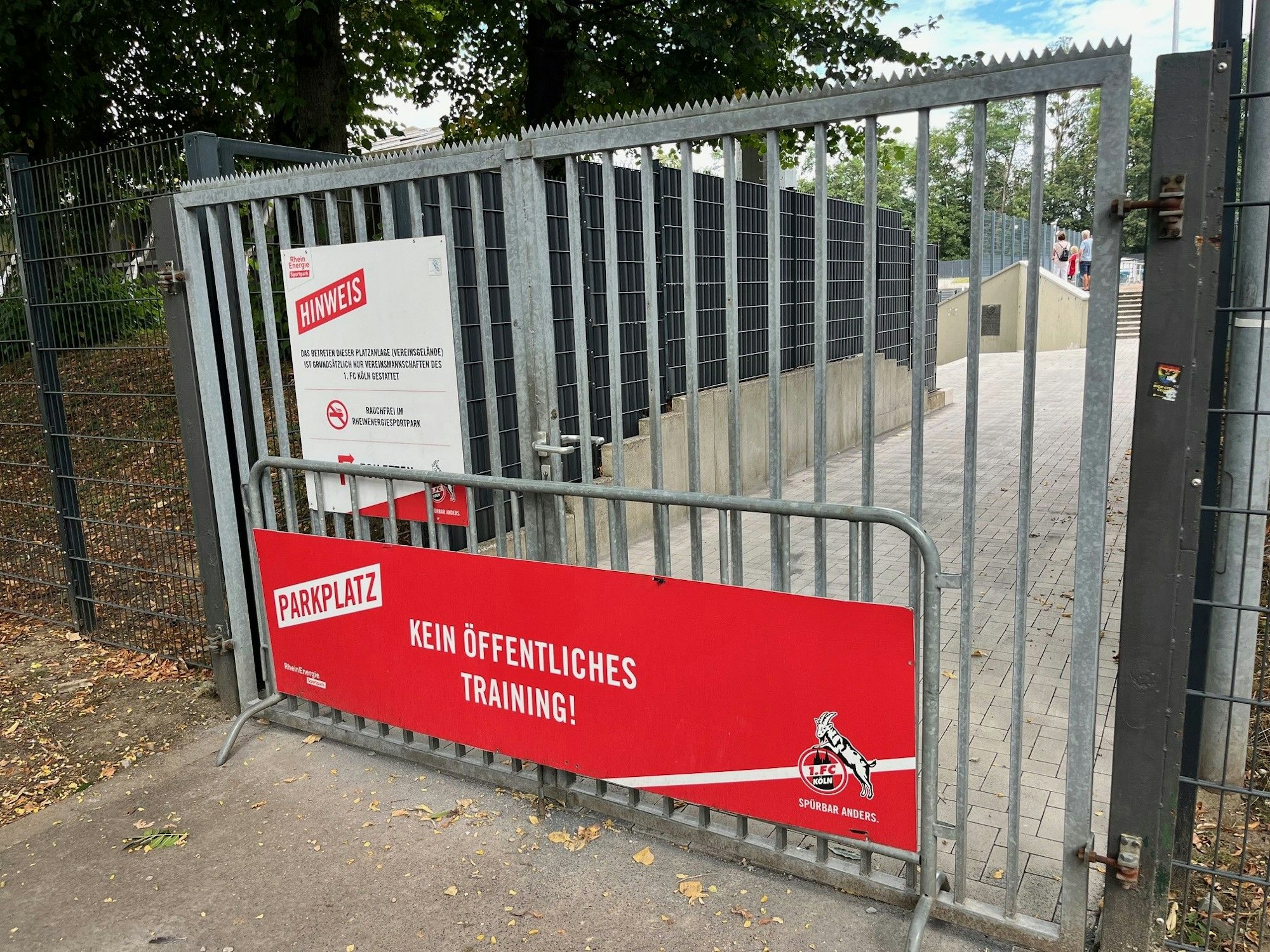 Blick aufs Franz-Kremer-Stadion beim 1. FC Köln.