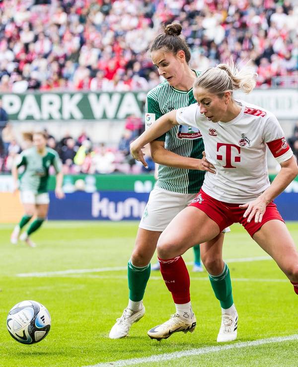 Hanna Nemeth im Zweikampf mit Sharon Beck.