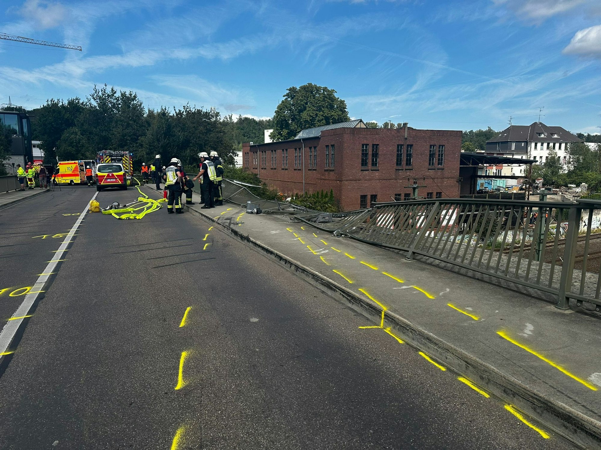 Blick auf eine Unfallstelle