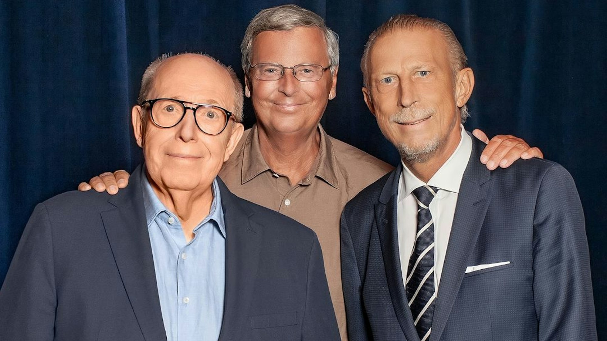 Reiner Calmund mit Wolfgang Bosbach und Christoph Daum.