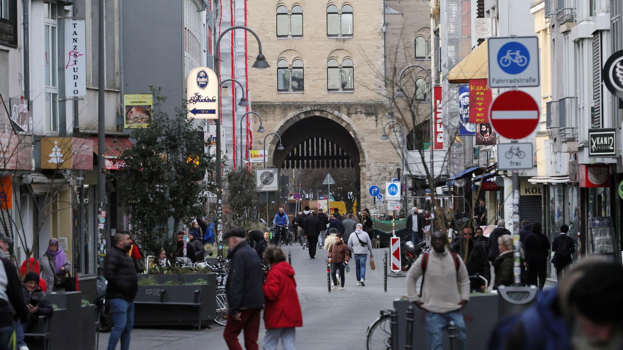 Die Fußgängerzone im Eigelsteinviertel.