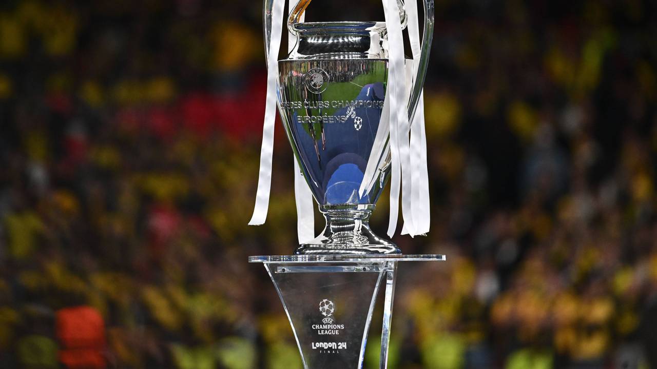 Die Champions-League-Trophäe beim Finale im Wembley Stadium am 1. Juni 2024.