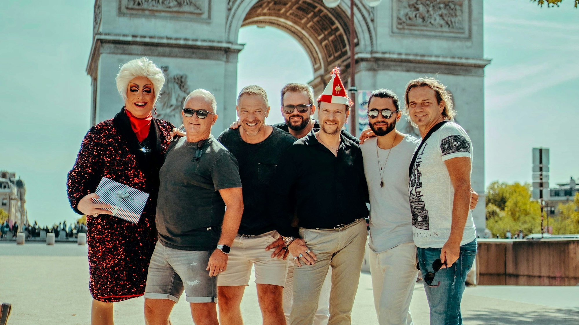 Höhner beim Videodreh in Paris.