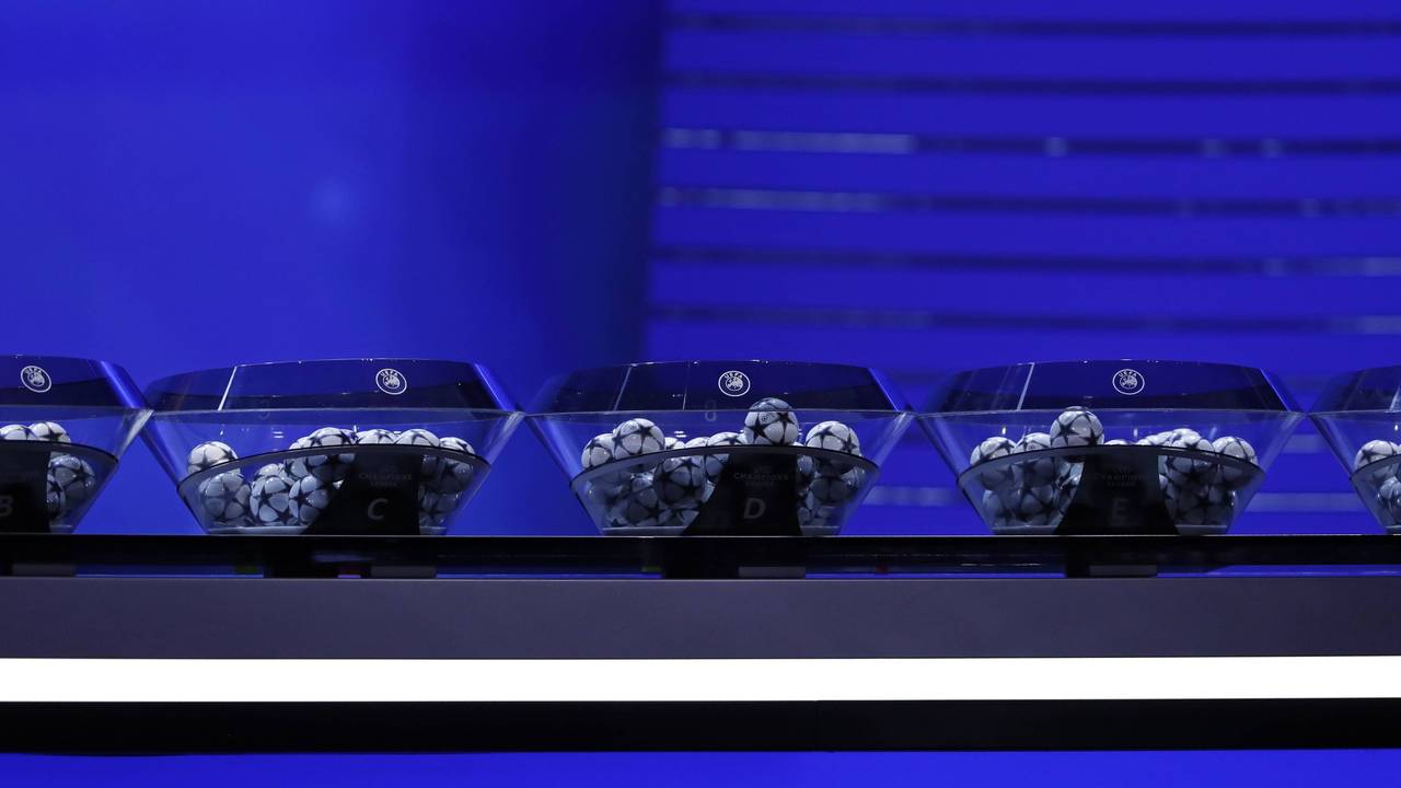 Loskugeln für die Auslosung der Gruppenphase der Champions League