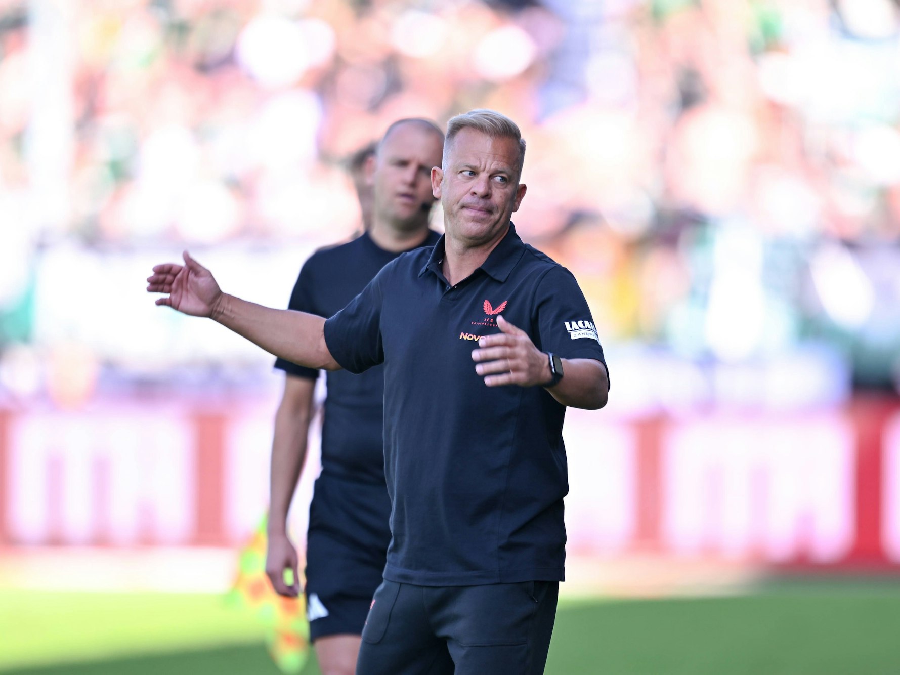 Kaiserslautern-Trainer Markus Anfang im Spiel gegen Preußen Münster am 24. August 2024.