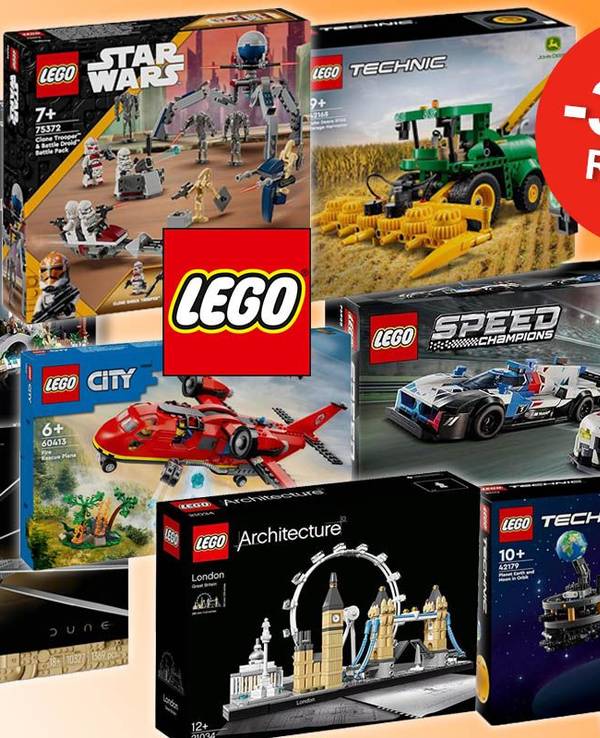 Lego Sets von Herr der Ringe, Architecture, Technic, Speed Champions, Lego City, Star Wars und Dune im Angebot.