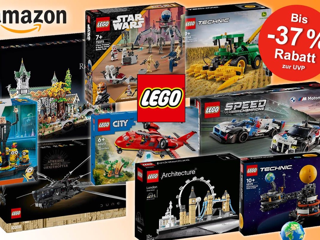 Lego Sets von Herr der Ringe, Architecture, Technic, Speed Champions, Lego City, Star Wars und Dune im Angebot.