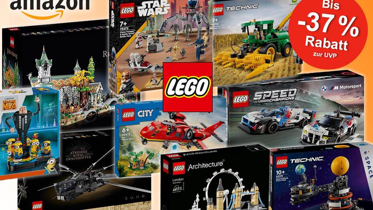 Lego Sets von Herr der Ringe, Architecture, Technic, Speed Champions, Lego City, Star Wars und Dune im Angebot.