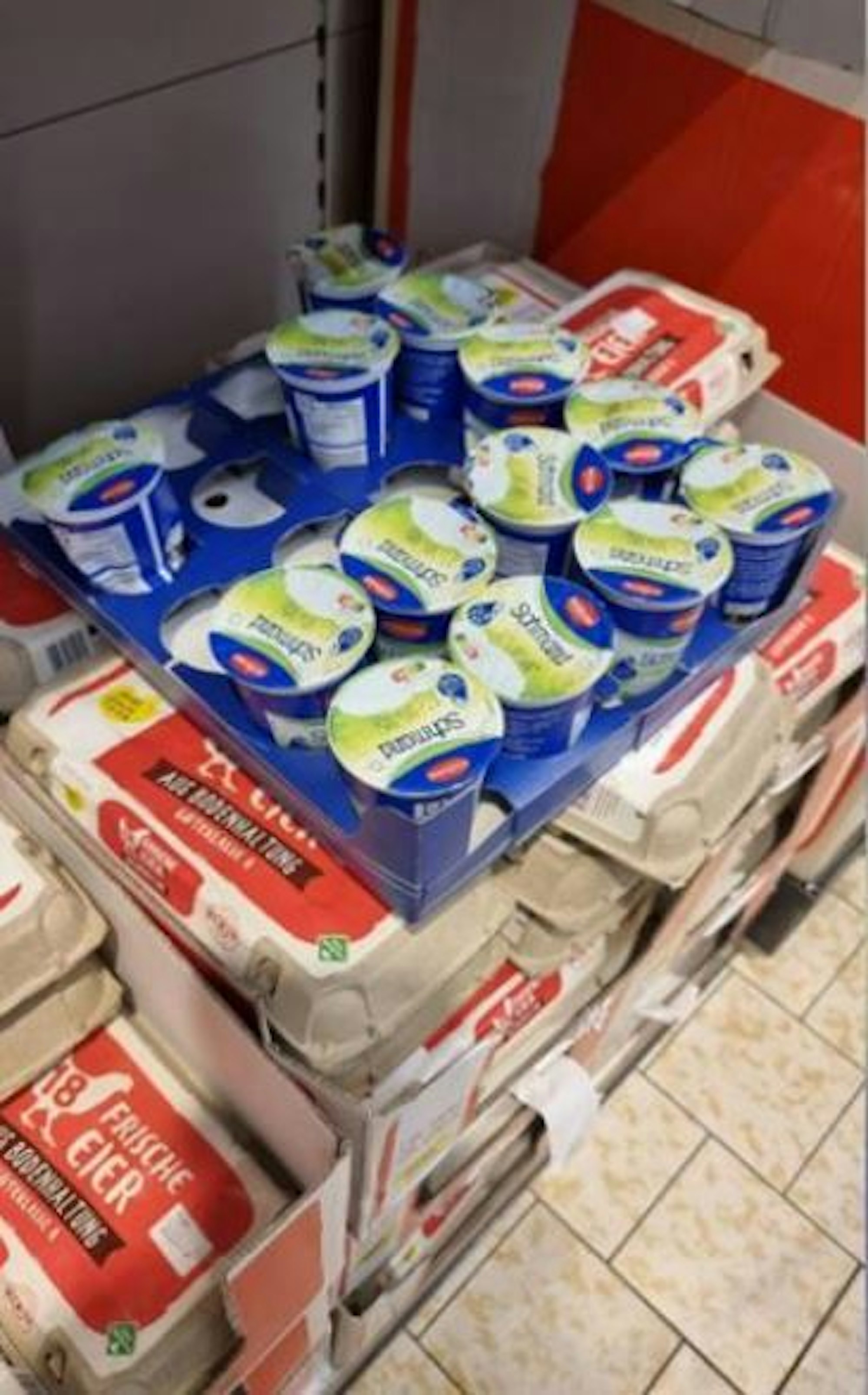 Das Foto eines Lidl Regales wurde auf der Plattform Threads gepostet. Screenshot vom 2. September 2023