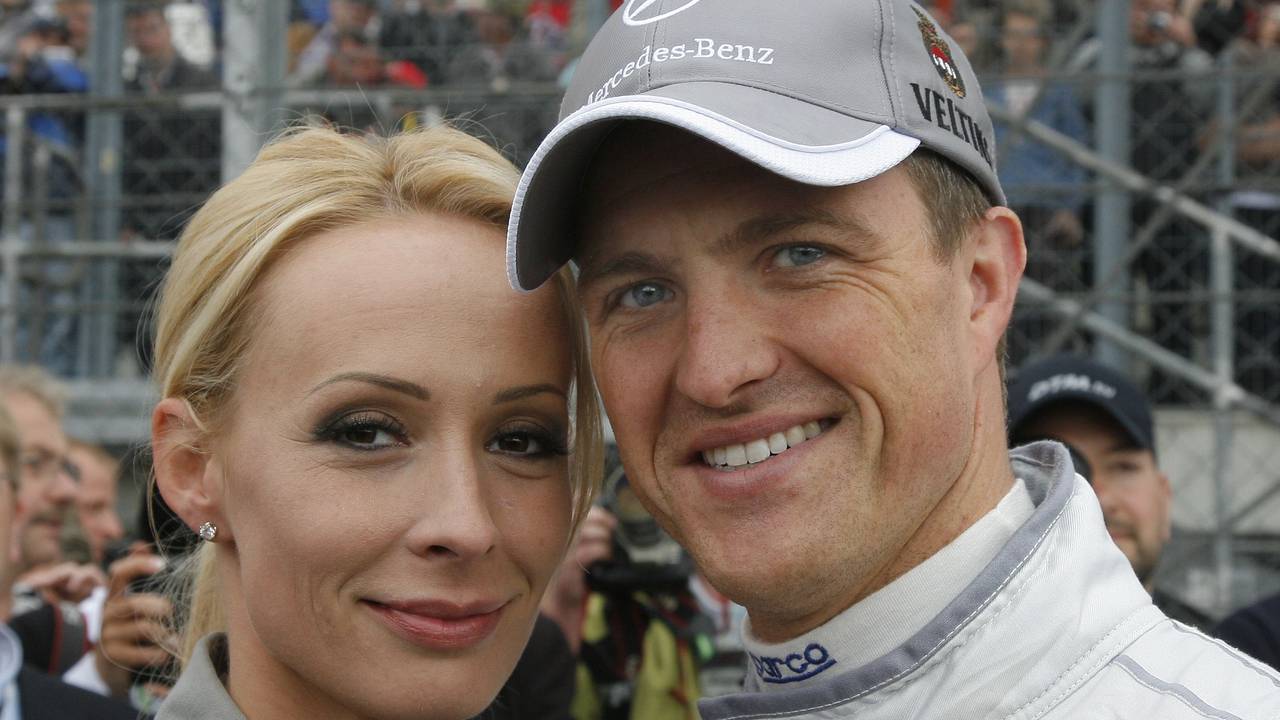 Ralf Schumacher und seine damalige Frau Cora 2008 auf dem EuroSpeedway Lausitz.