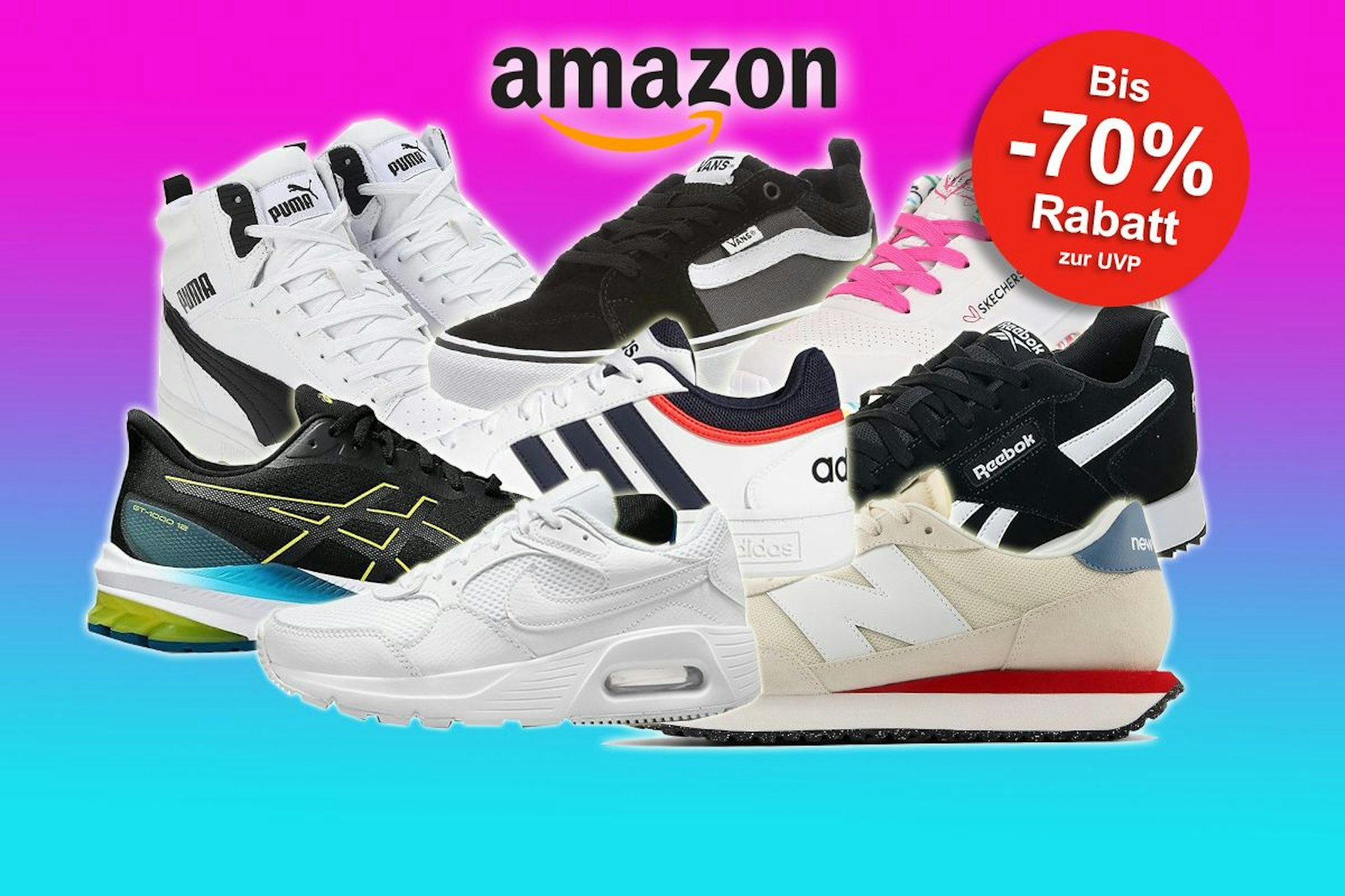 Auf dem Bild sind unterschiedliche Sneaker zu sehen.