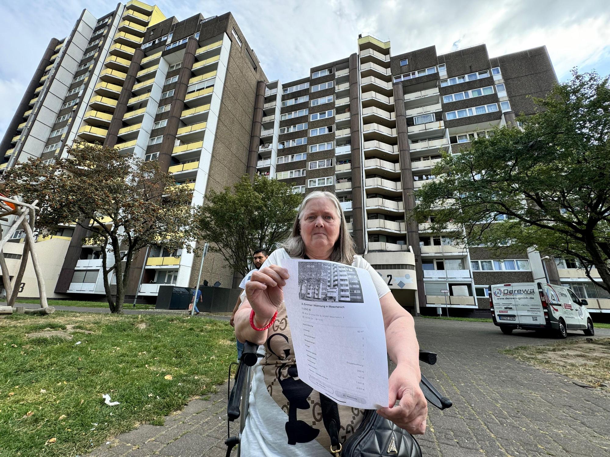 Am Kölnberg in Meschenich explodieren die Mieten. Dagmar wohnt seit 25 Jahren dort und ärgert sich darüber.