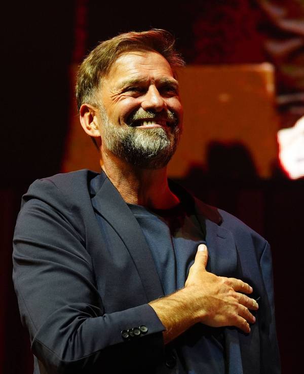 Jürgen Klopp bei einem Event zu seinem Abschied als Trainer des FC Liverpool.