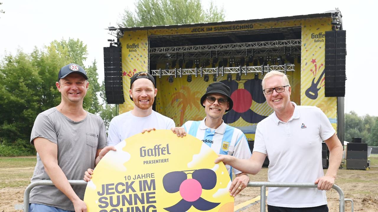 PK zu Jeck im Sunnesching mit Jochen Gasser, Nils Schreiber, Oliver Niesen und Thomas Deloy.