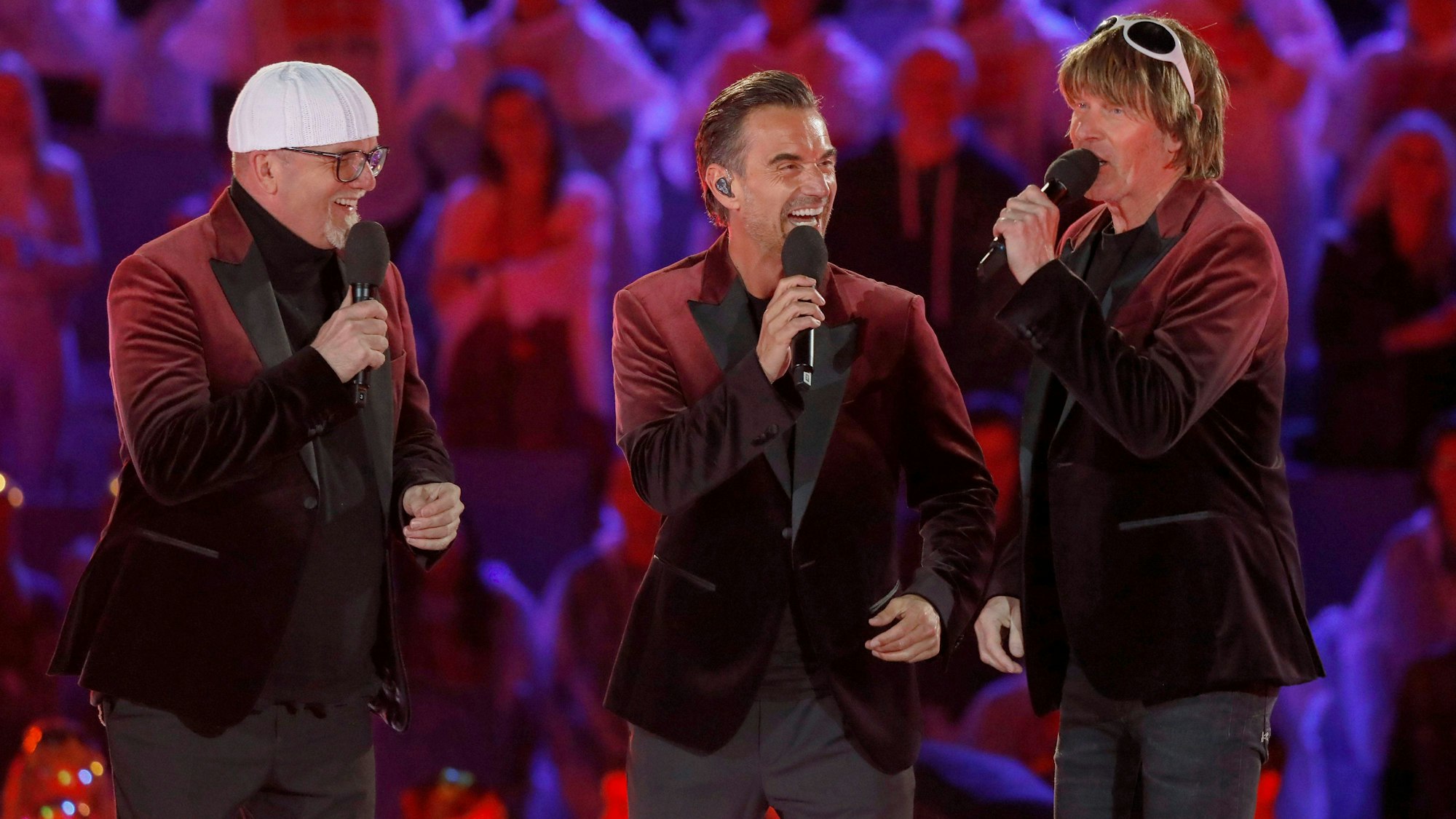 DJ Ötzi, Florian Silbereisen und Mickie Krause auf der Bühne.