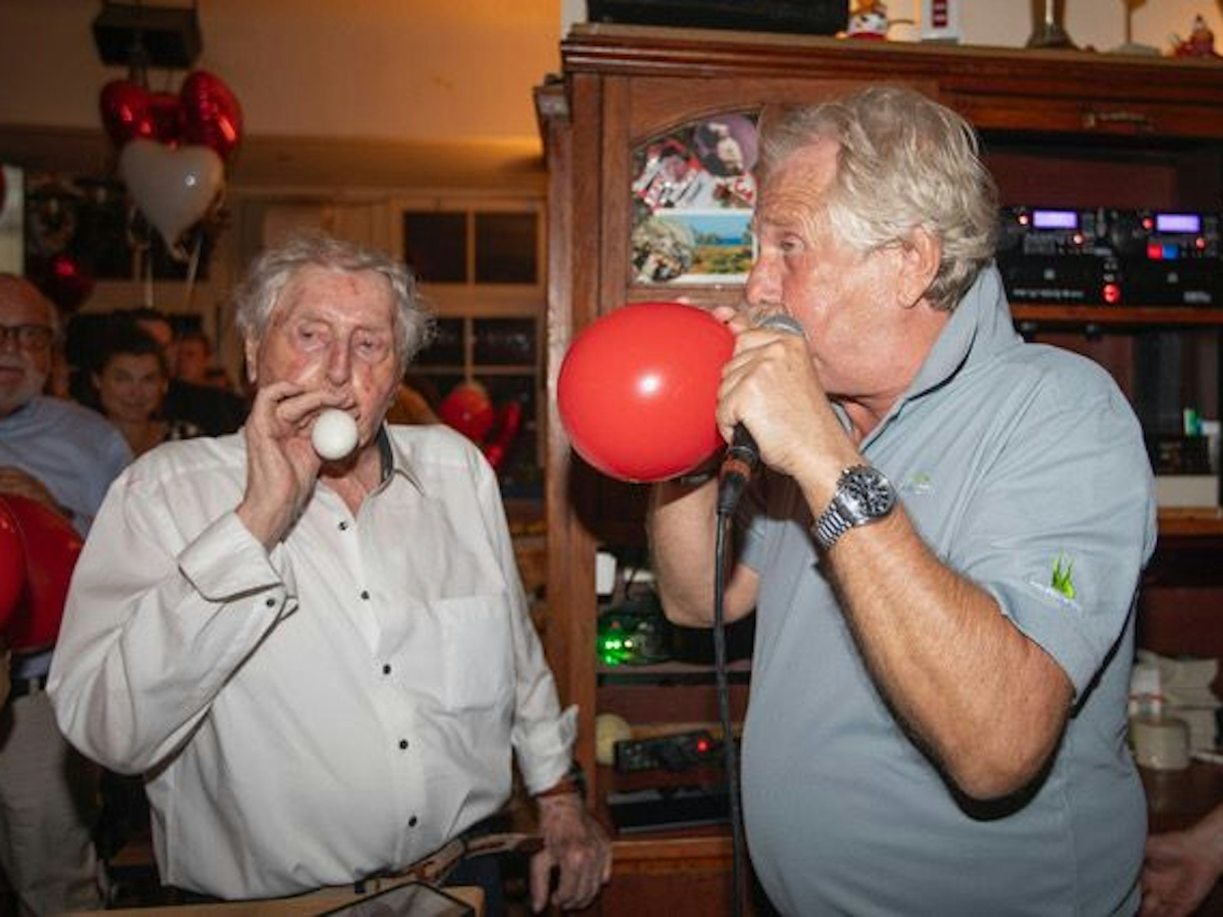 Krautmacher und Ludwig Sebus beim Geburtstag.